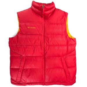 Red Columbia Insulated Full Zip Puffy Vest Size L